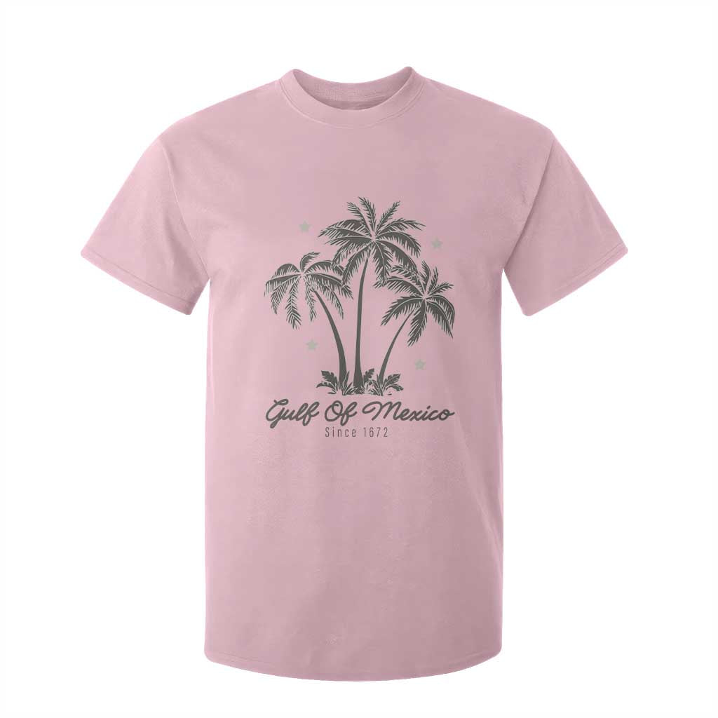 Gulf of Mexico T Shirt For Kid 1672 Retro Beach Vibe Palm Trees TS10 Light Pink Print Your Wear