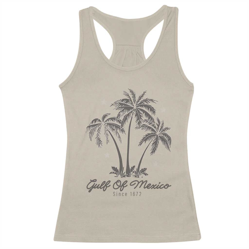 Gulf of Mexico Racerback Tank Top 1672 Retro Beach Vibe Palm Trees TS10 Sand Print Your Wear