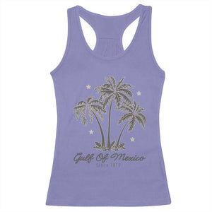 Gulf of Mexico Racerback Tank Top 1672 Retro Beach Vibe Palm Trees TS10 Violet Print Your Wear