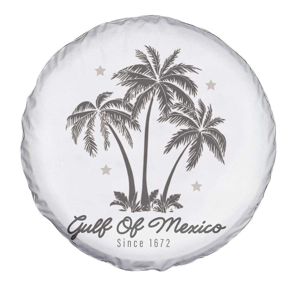 Gulf of Mexico Spare Tire Cover 1672 Retro Beach Vibe Palm Trees TS10 Print Your Wear