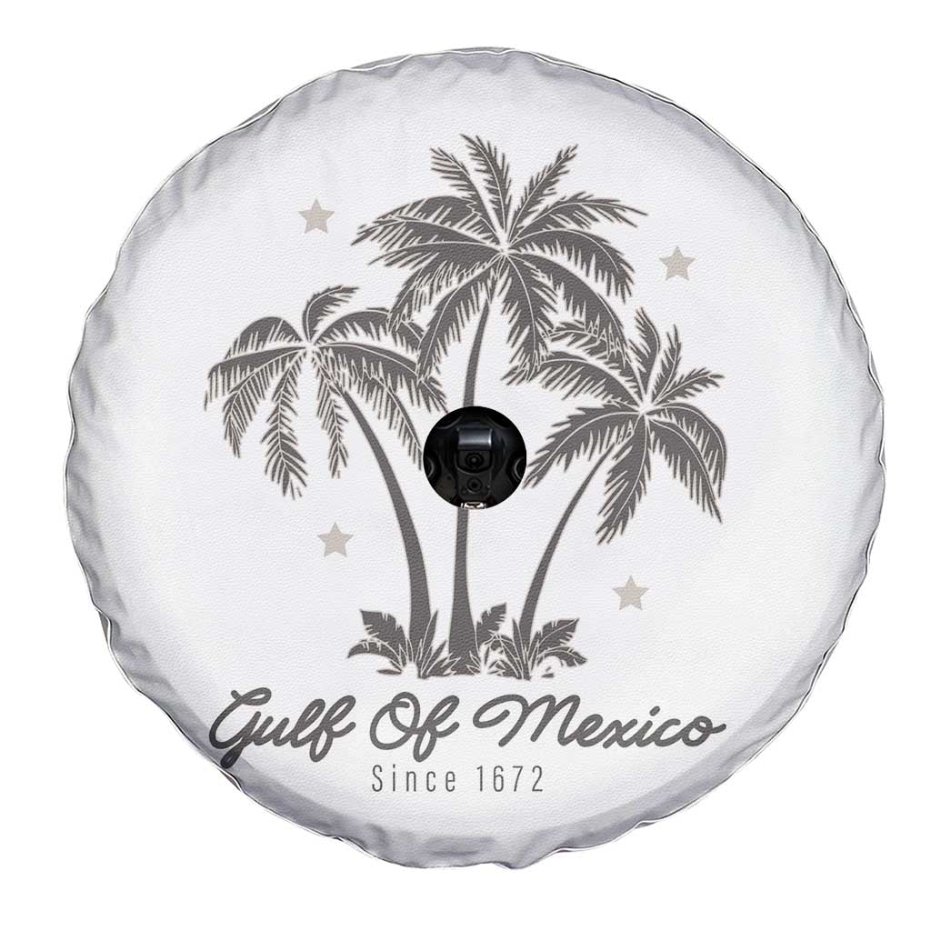 Gulf of Mexico Spare Tire Cover 1672 Retro Beach Vibe Palm Trees TS10 Print Your Wear