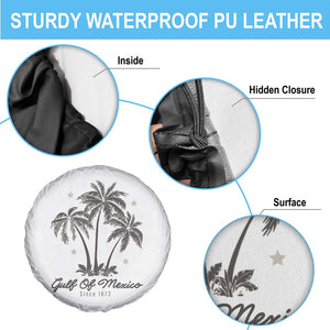 Gulf of Mexico Spare Tire Cover 1672 Retro Beach Vibe Palm Trees TS10 Print Your Wear