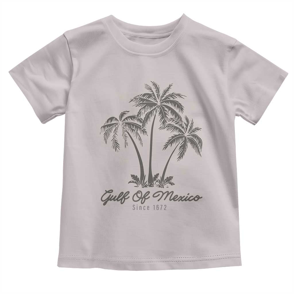 Gulf of Mexico Toddler T Shirt 1672 Retro Beach Vibe Palm Trees TS10 Ice Gray Print Your Wear