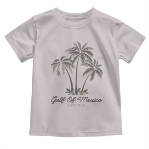 Gulf of Mexico Toddler T Shirt 1672 Retro Beach Vibe Palm Trees TS10 Ice Gray Print Your Wear