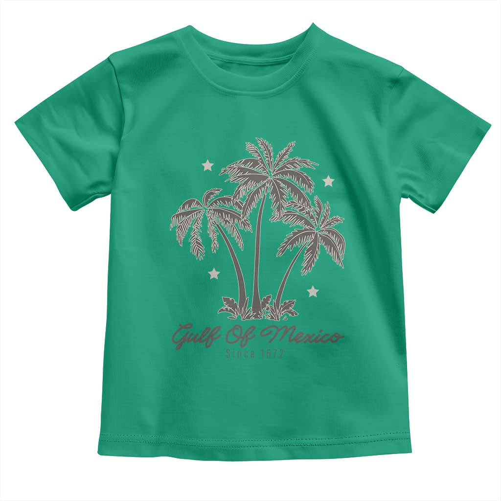 Gulf of Mexico Toddler T Shirt 1672 Retro Beach Vibe Palm Trees TS10 Irish Green Print Your Wear