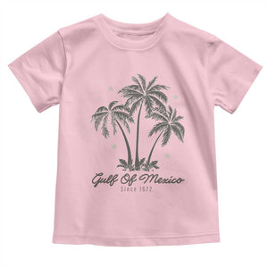 Gulf of Mexico Toddler T Shirt 1672 Retro Beach Vibe Palm Trees TS10 Light Pink Print Your Wear