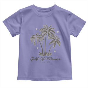 Gulf of Mexico Toddler T Shirt 1672 Retro Beach Vibe Palm Trees TS10 Violet Print Your Wear