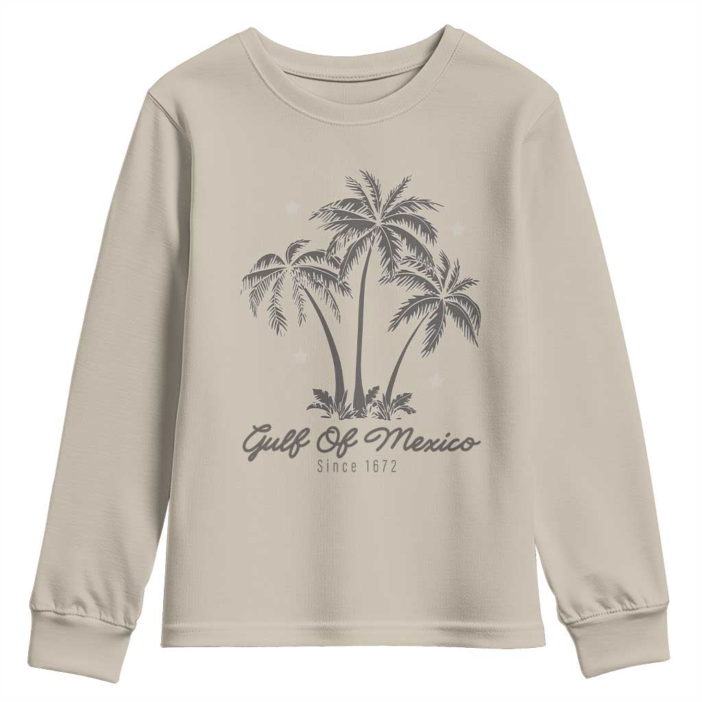 Gulf of Mexico Youth Sweatshirt 1672 Retro Beach Vibe Palm Trees TS10 Sand Print Your Wear