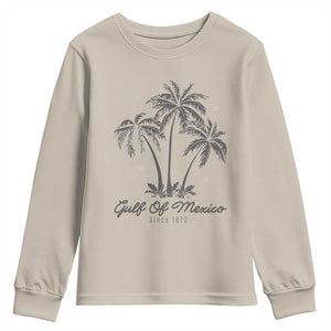 Gulf of Mexico Youth Sweatshirt 1672 Retro Beach Vibe Palm Trees TS10 Sand Print Your Wear