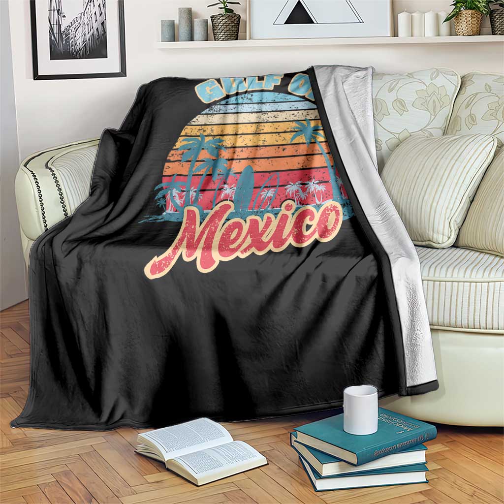 Gulf of Mexico Throw Blanket Retro Vintage Beach TS10 Print Your Wear