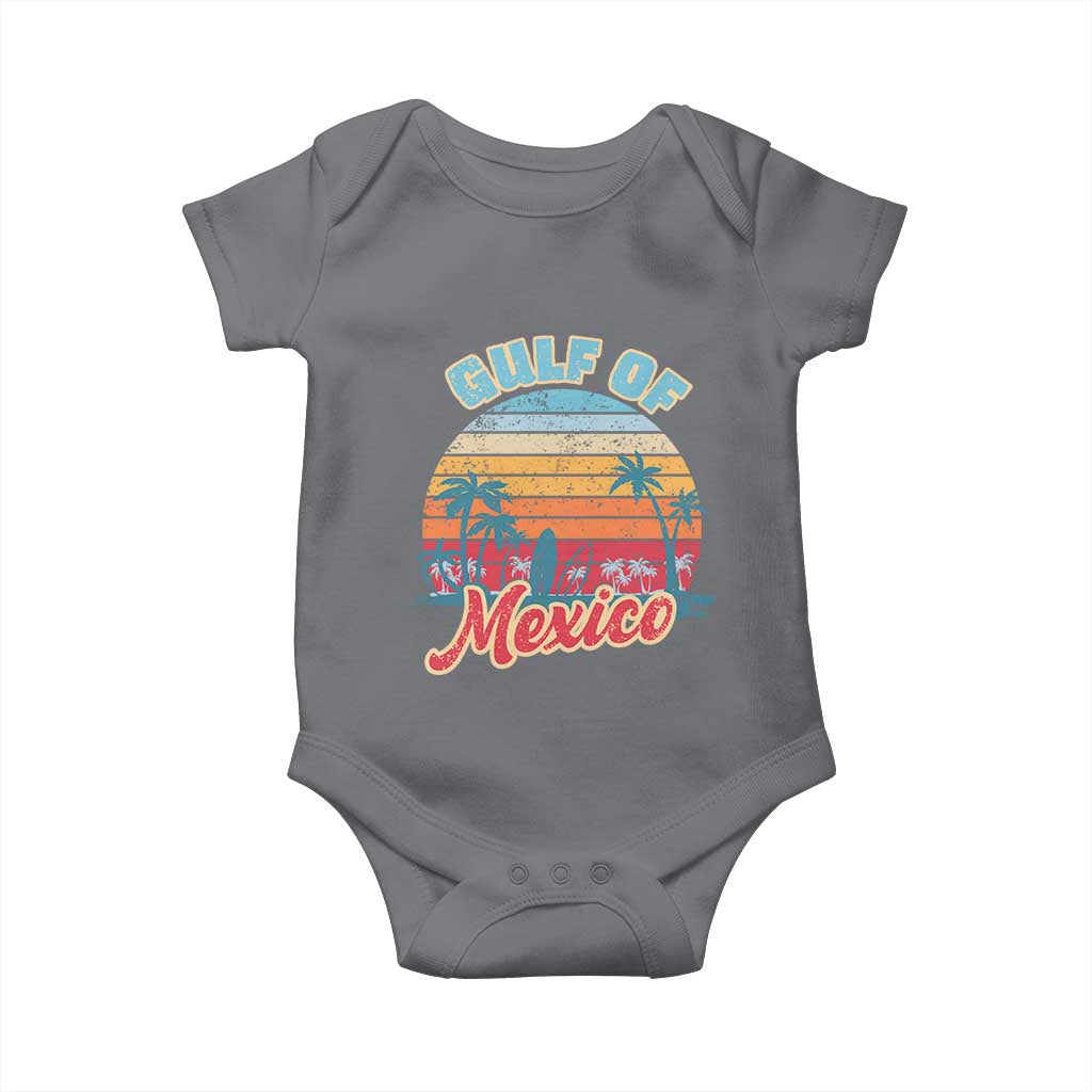 Gulf of Mexico Baby Onesie Retro Vintage Beach TS10 Charcoal Print Your Wear