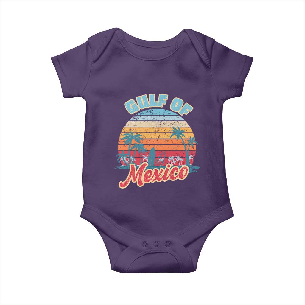 Gulf of Mexico Baby Onesie Retro Vintage Beach TS10 Purple Print Your Wear
