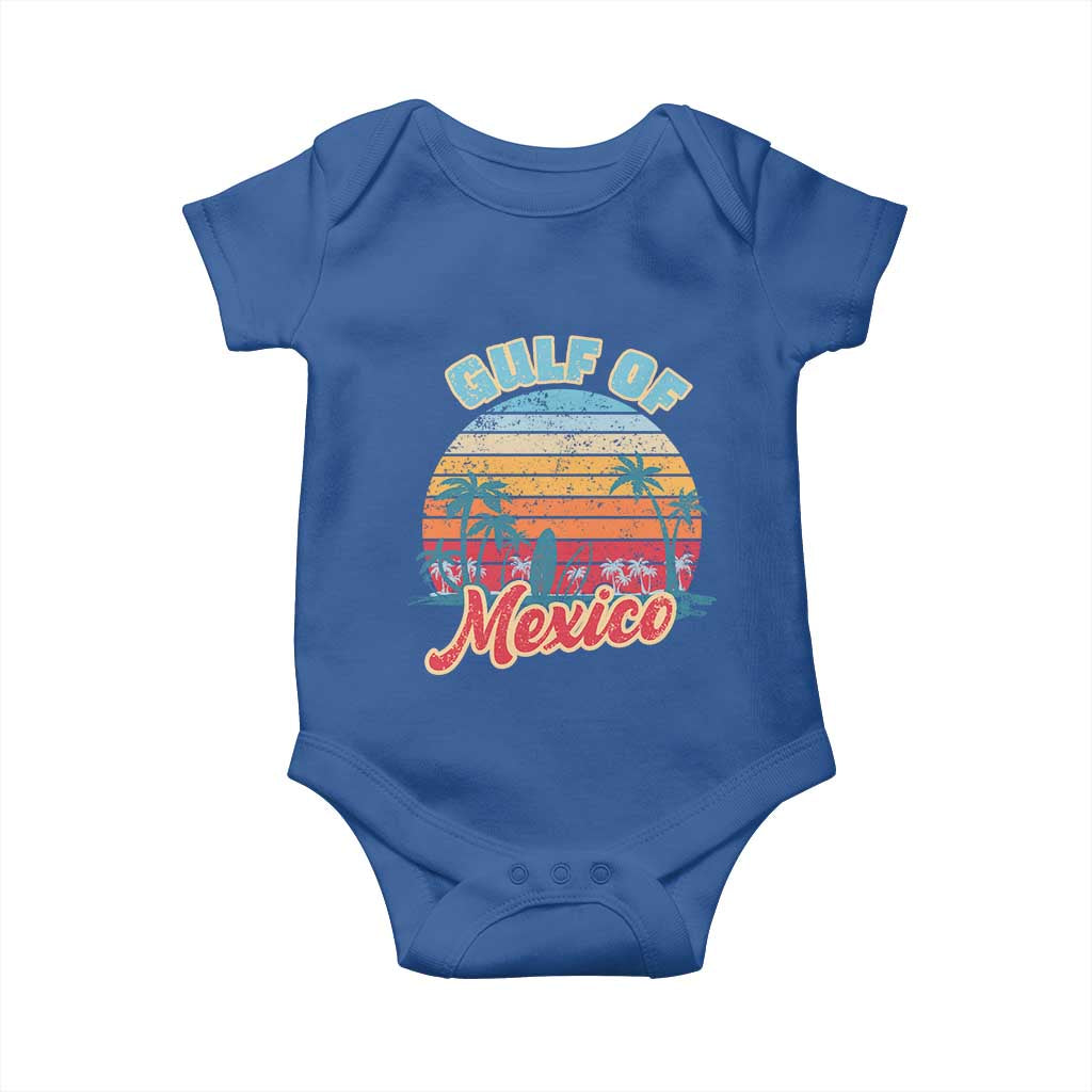 Gulf of Mexico Baby Onesie Retro Vintage Beach TS10 Royal Blue Print Your Wear