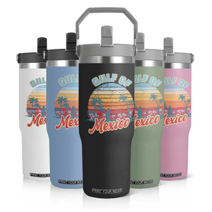 Gulf of Mexico Flip Straw Tumbler Retro Vintage Beach TS10 Print Your Wear