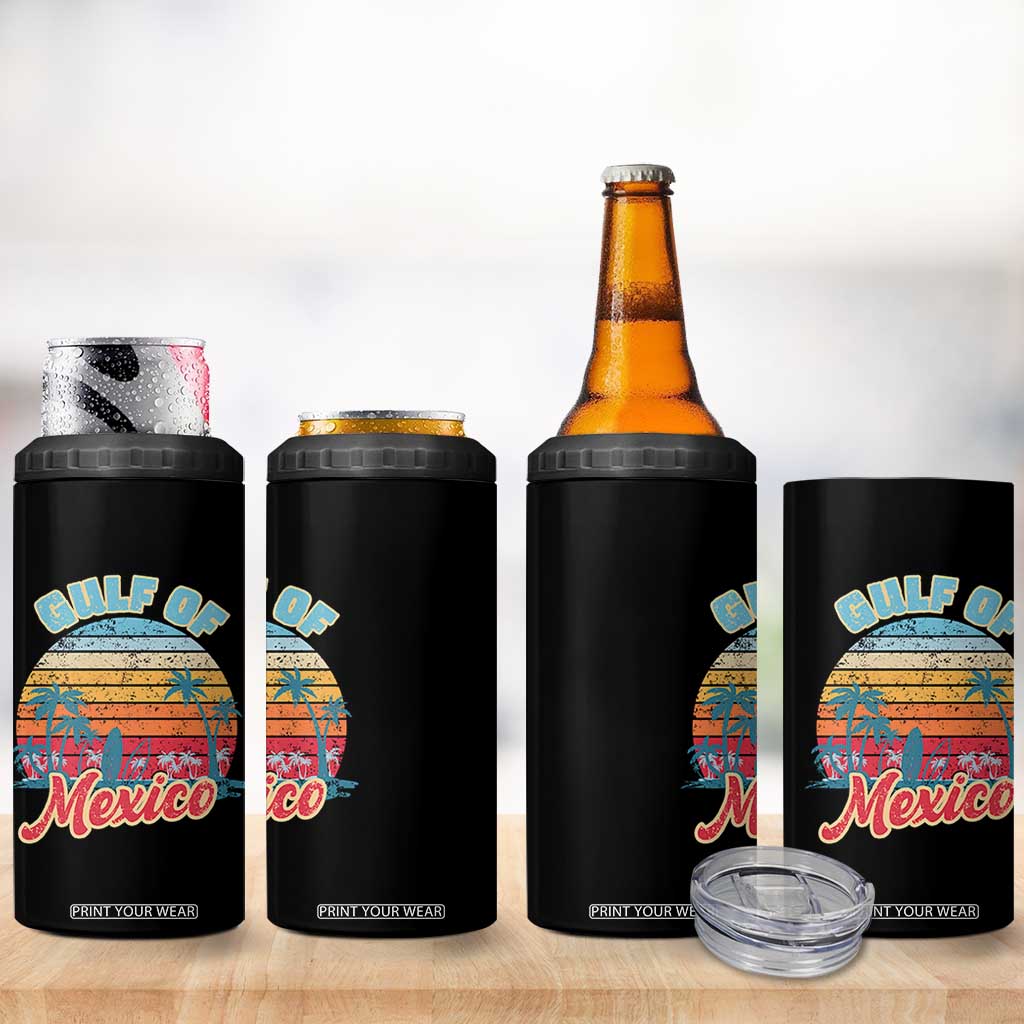 Gulf of Mexico 4 in 1 Can Cooler Tumbler Retro Vintage Beach TS10 Print Your Wear