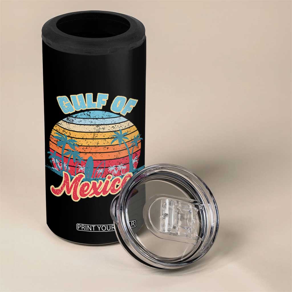 Gulf of Mexico 4 in 1 Can Cooler Tumbler Retro Vintage Beach TS10 Print Your Wear