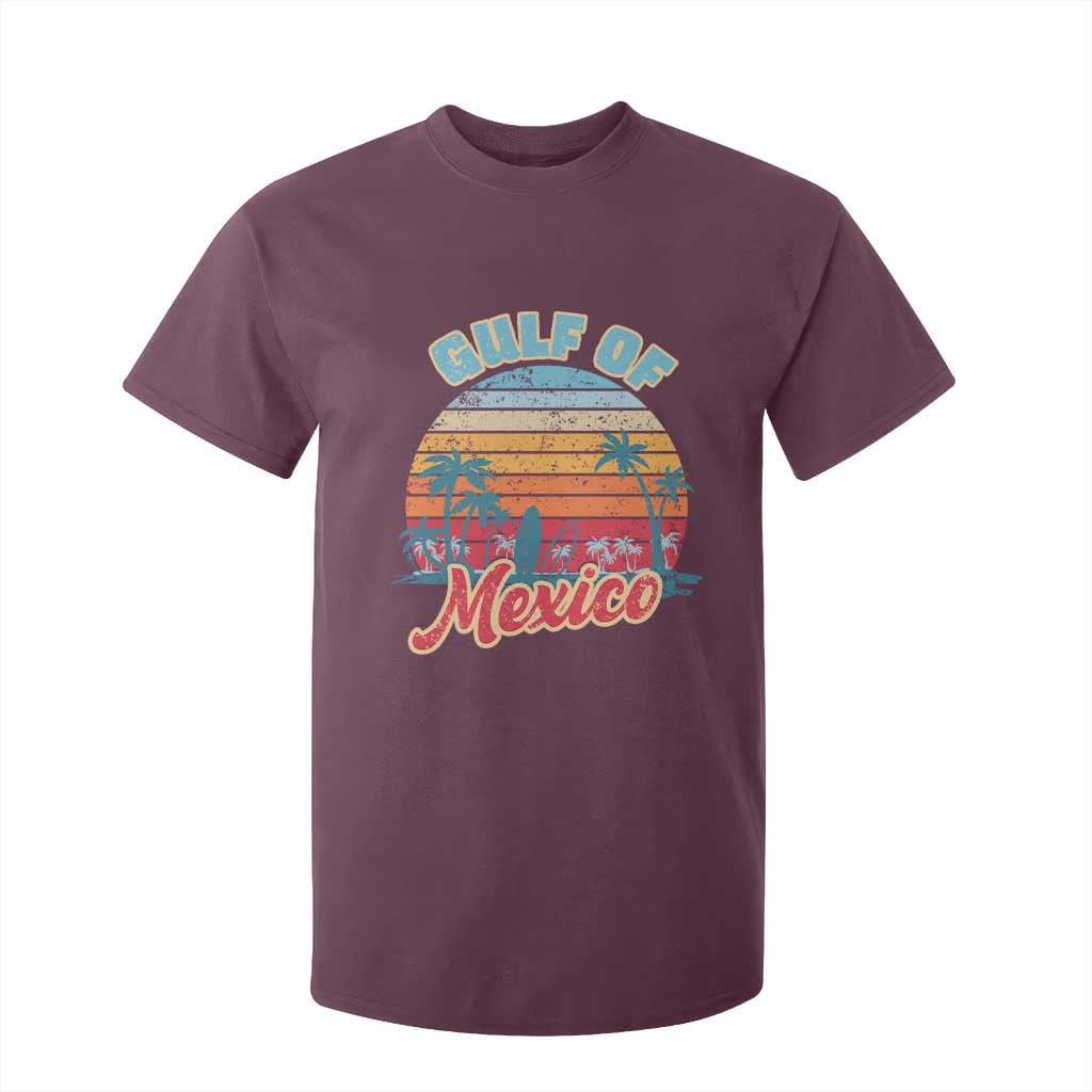 Gulf of Mexico T Shirt For Kid Retro Vintage Beach TS10 Maroon Print Your Wear
