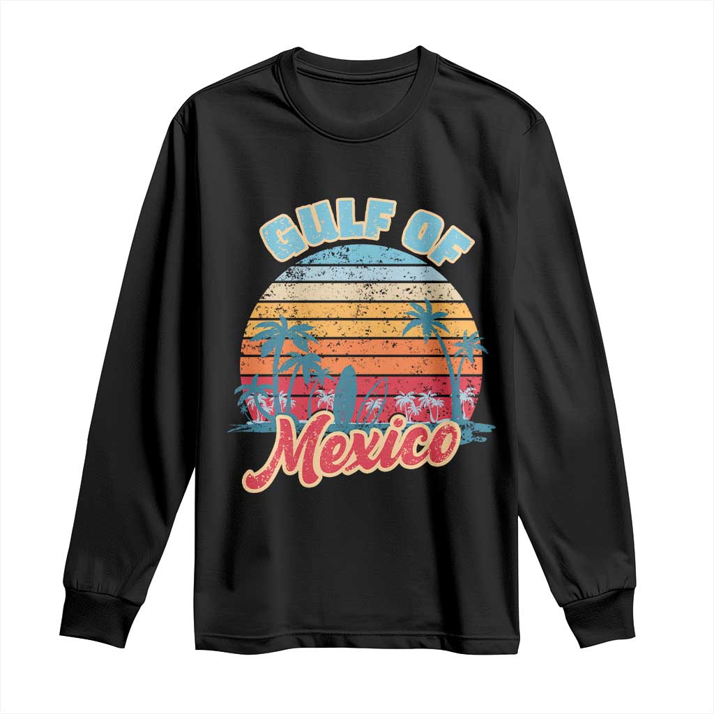 Gulf of Mexico Long Sleeve Shirt Retro Vintage Beach TS10 Black Print Your Wear
