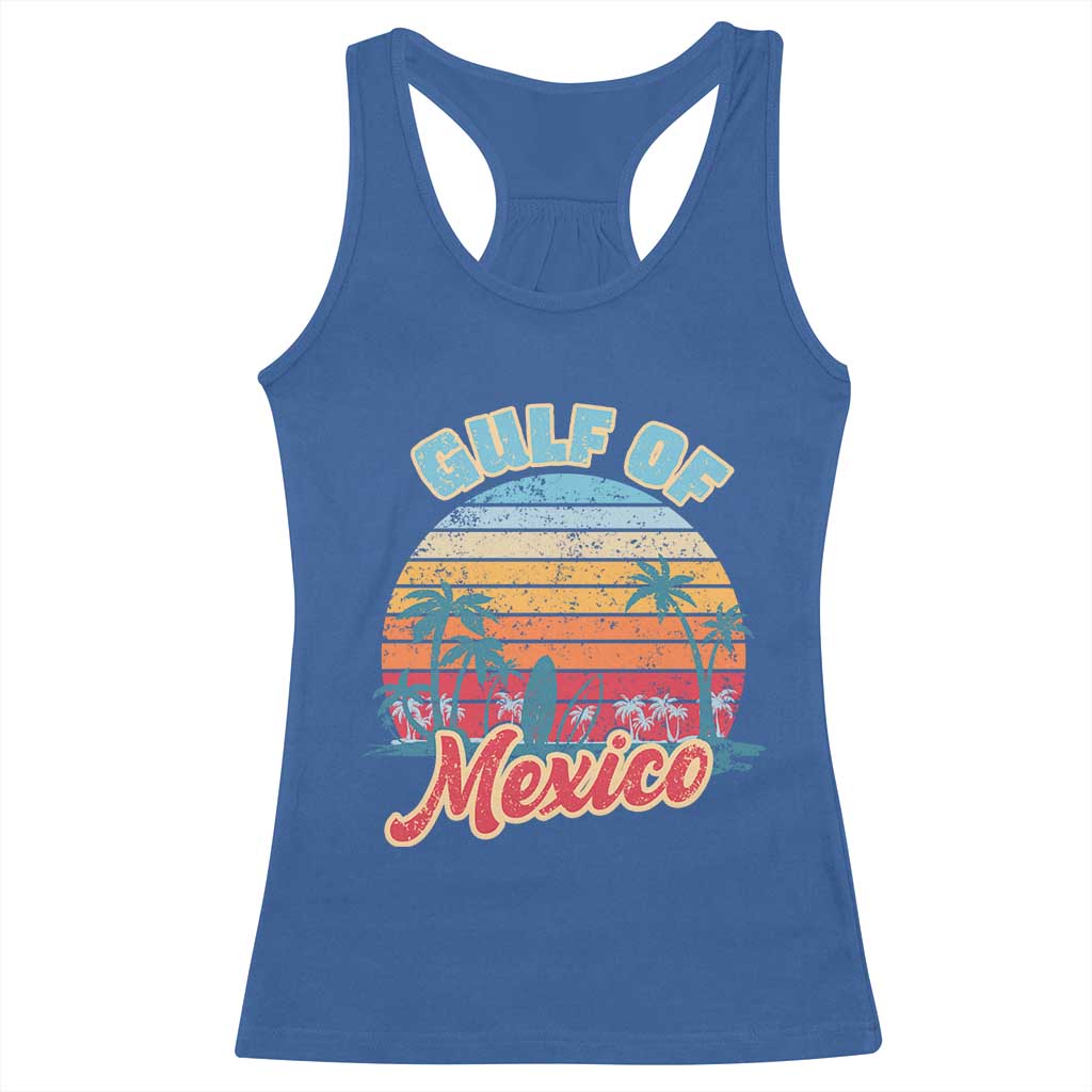 Gulf of Mexico Racerback Tank Top Retro Vintage Beach TS10 Royal Blue Print Your Wear