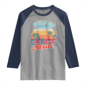 Gulf of Mexico Raglan Shirt Retro Vintage Beach TS10 Sport Gray Navy Print Your Wear