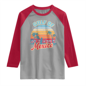 Gulf of Mexico Raglan Shirt Retro Vintage Beach TS10 Sport Gray Red Print Your Wear