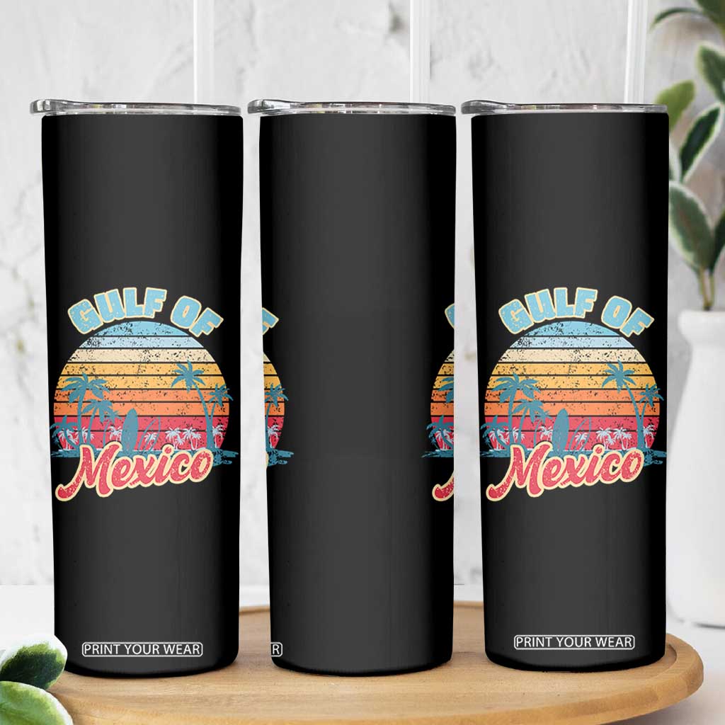 Gulf of Mexico Skinny Tumbler Retro Vintage Beach TS10 Print Your Wear