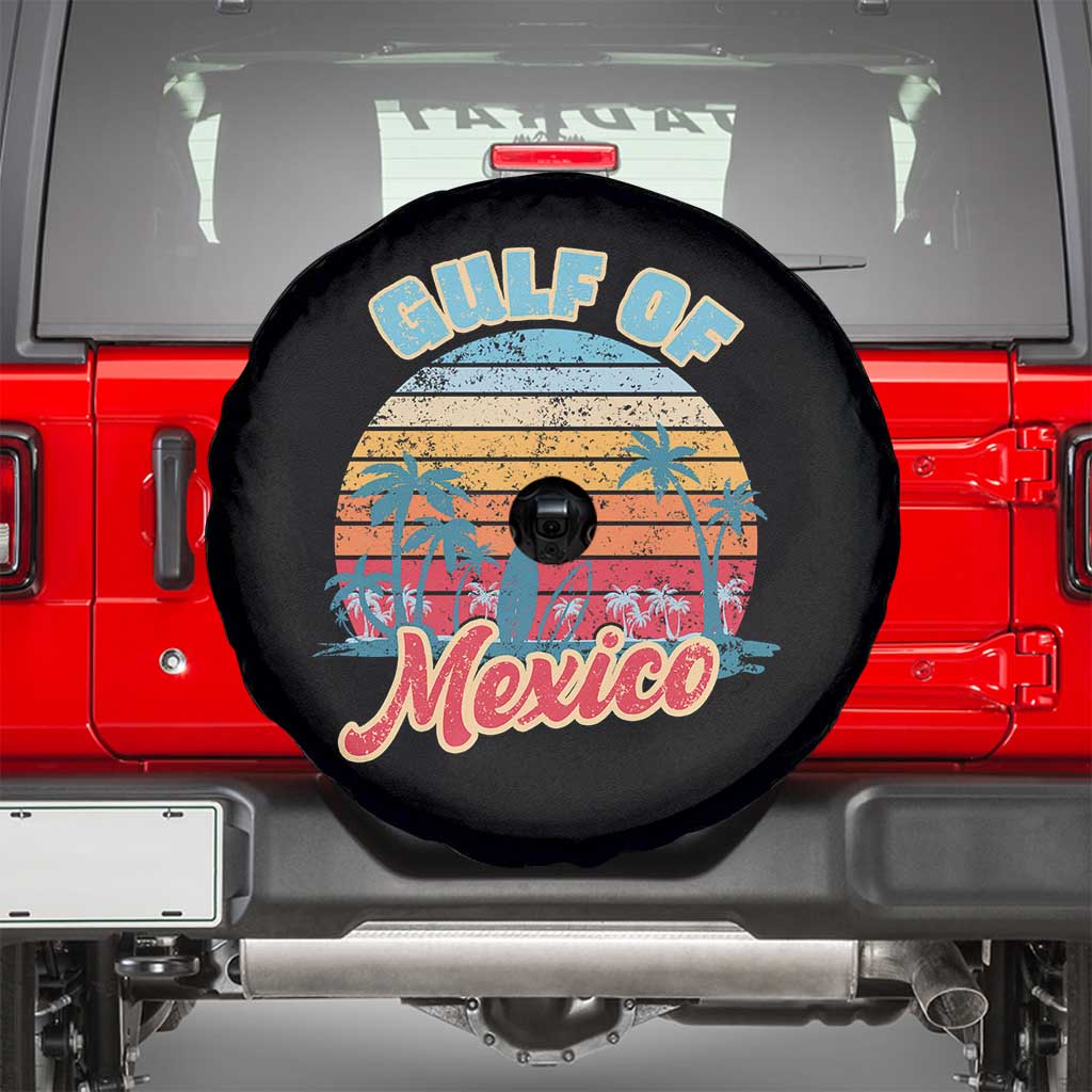 Gulf of Mexico Spare Tire Cover Retro Vintage Beach TS10 Black Print Your Wear