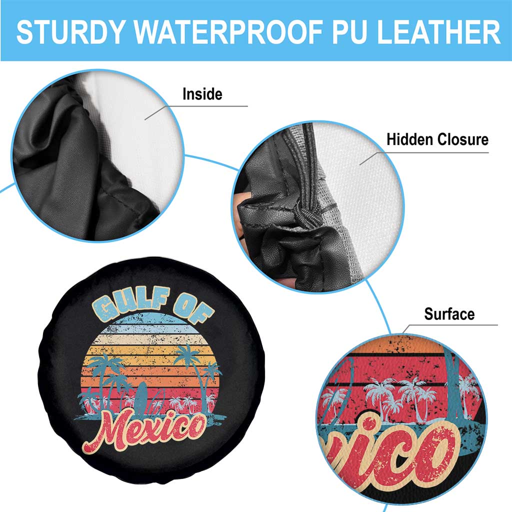 Gulf of Mexico Spare Tire Cover Retro Vintage Beach TS10 Print Your Wear