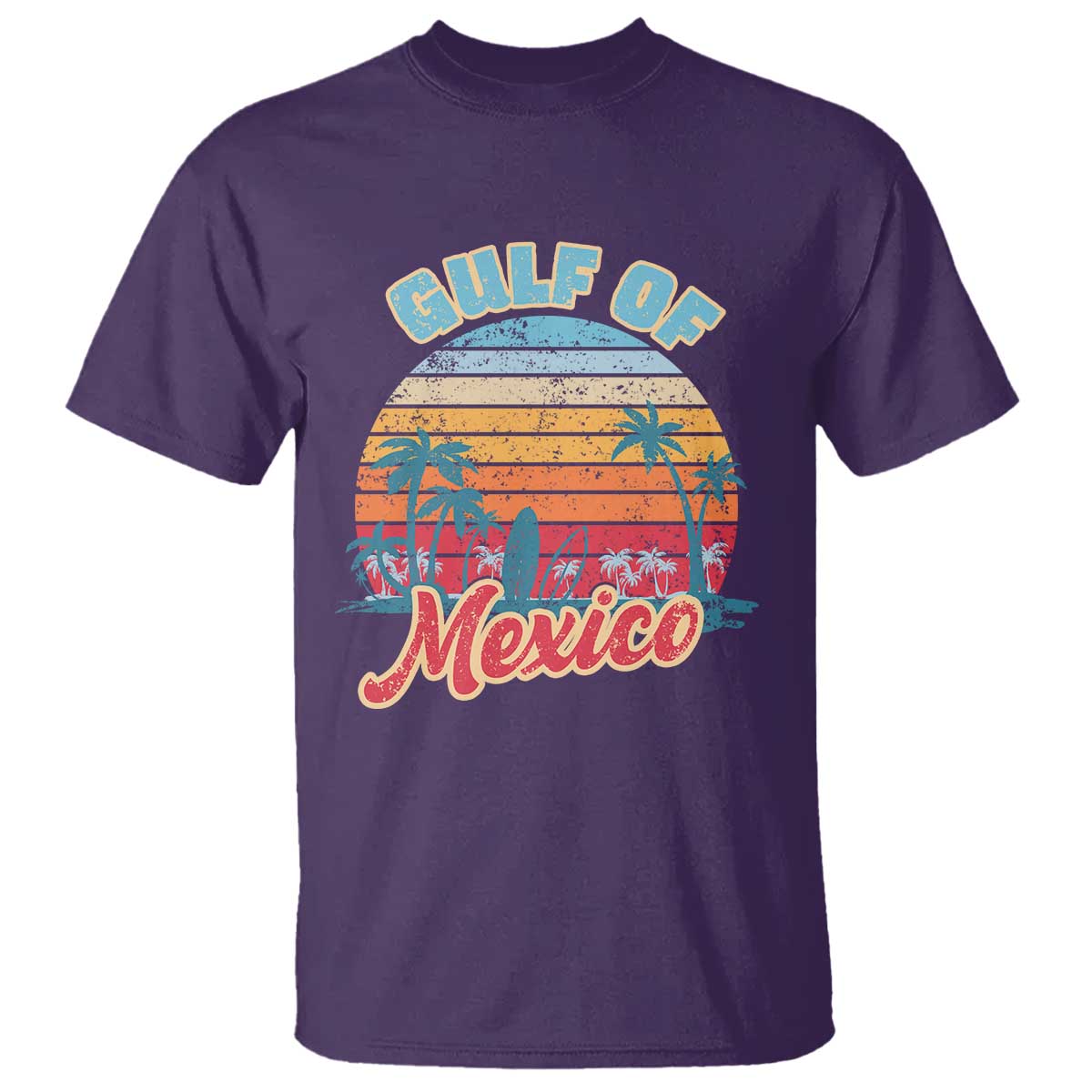 Gulf of Mexico T Shirt Retro Vintage Beach TS10 Purple Print Your Wear