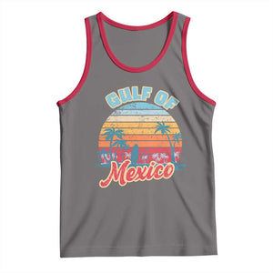 Gulf of Mexico Tank Top Retro Vintage Beach TS10 Deep Heather Red Print Your Wear