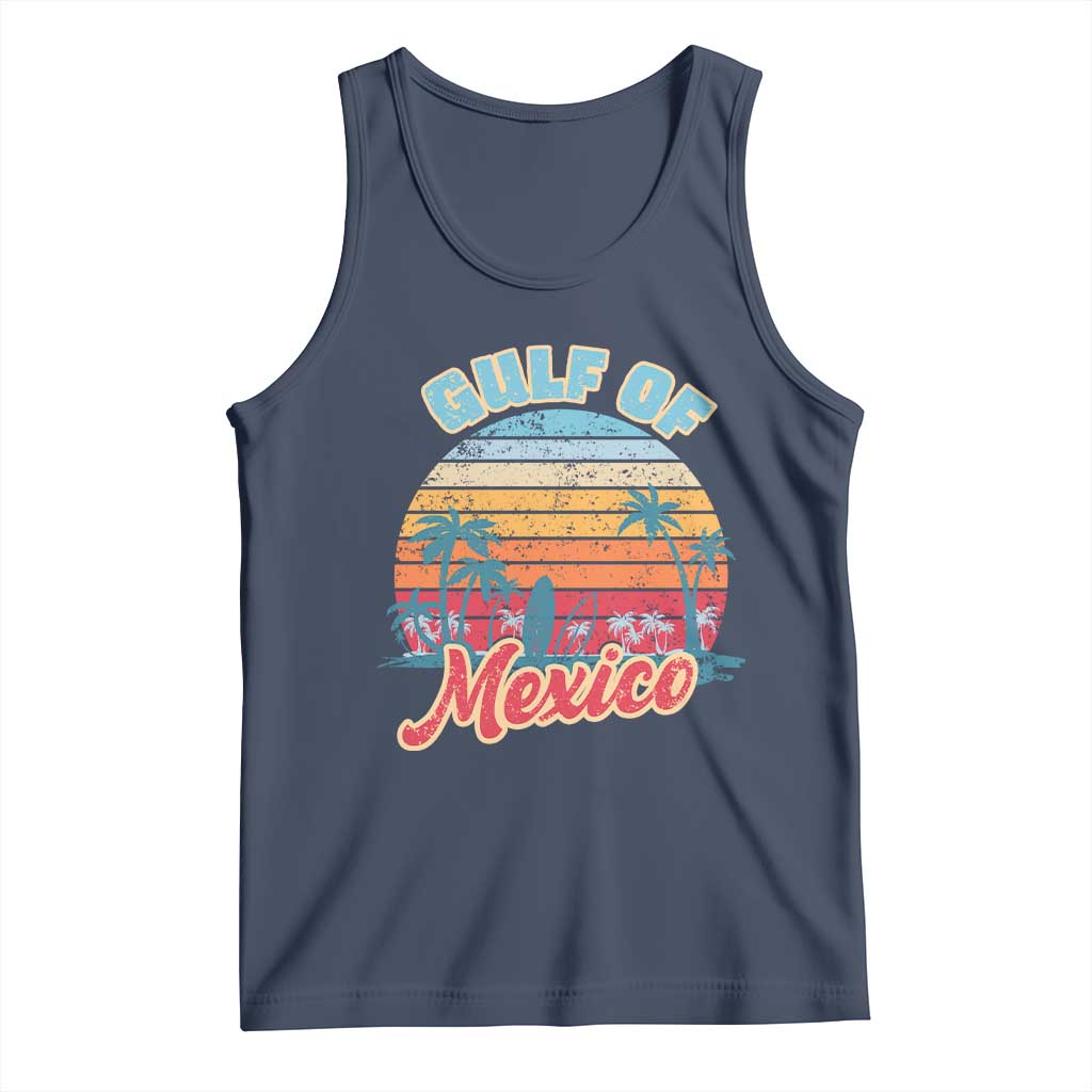 Gulf of Mexico Tank Top Retro Vintage Beach TS10 Navy Print Your Wear