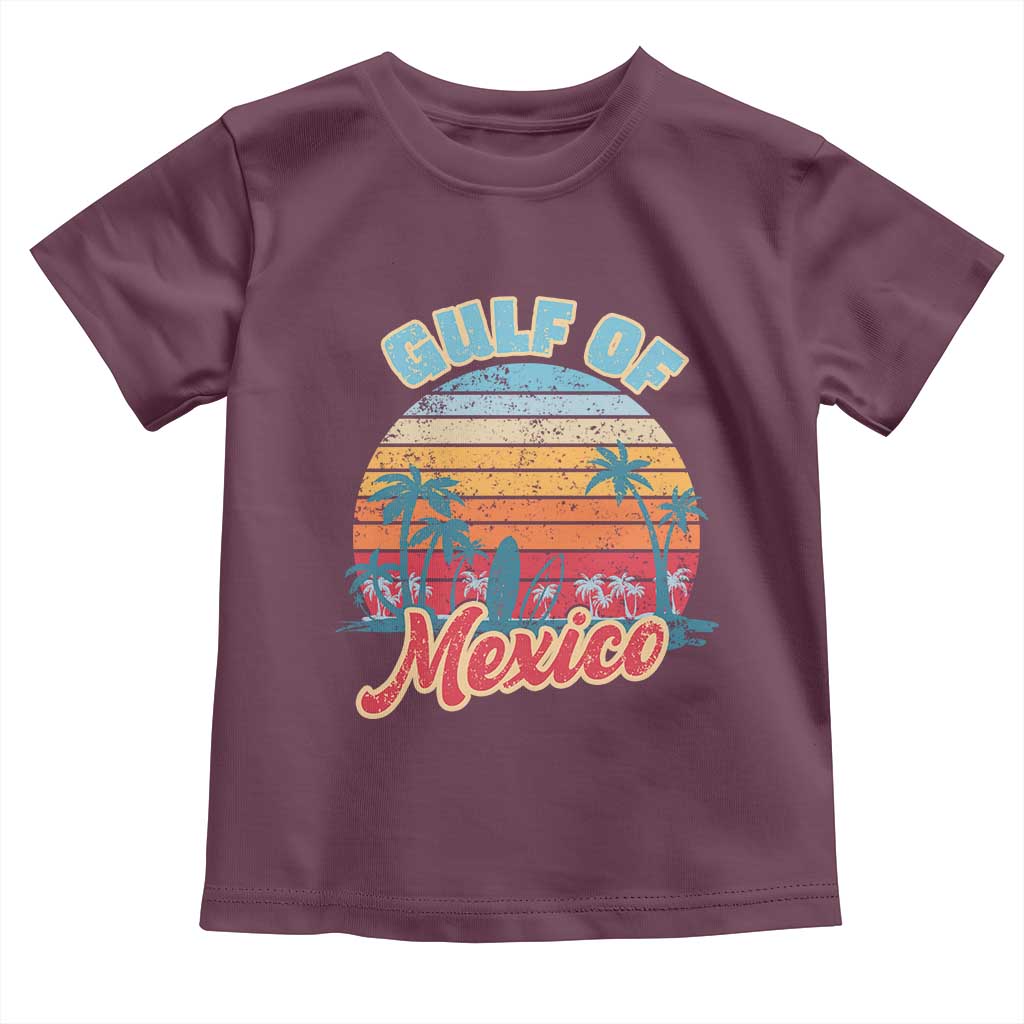 Gulf of Mexico Toddler T Shirt Retro Vintage Beach TS10 Maroon Print Your Wear
