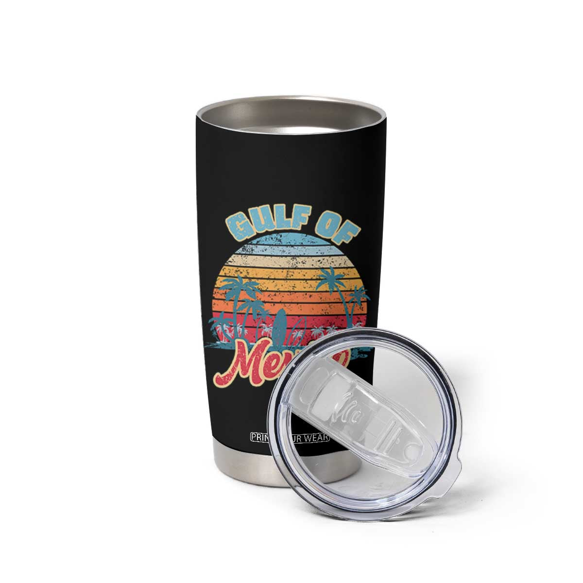 Gulf of Mexico Tumbler Cup Retro Vintage Beach TS10 Print Your Wear