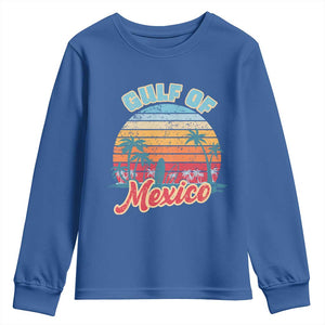 Gulf of Mexico Youth Sweatshirt Retro Vintage Beach TS10 Royal Blue Print Your Wear