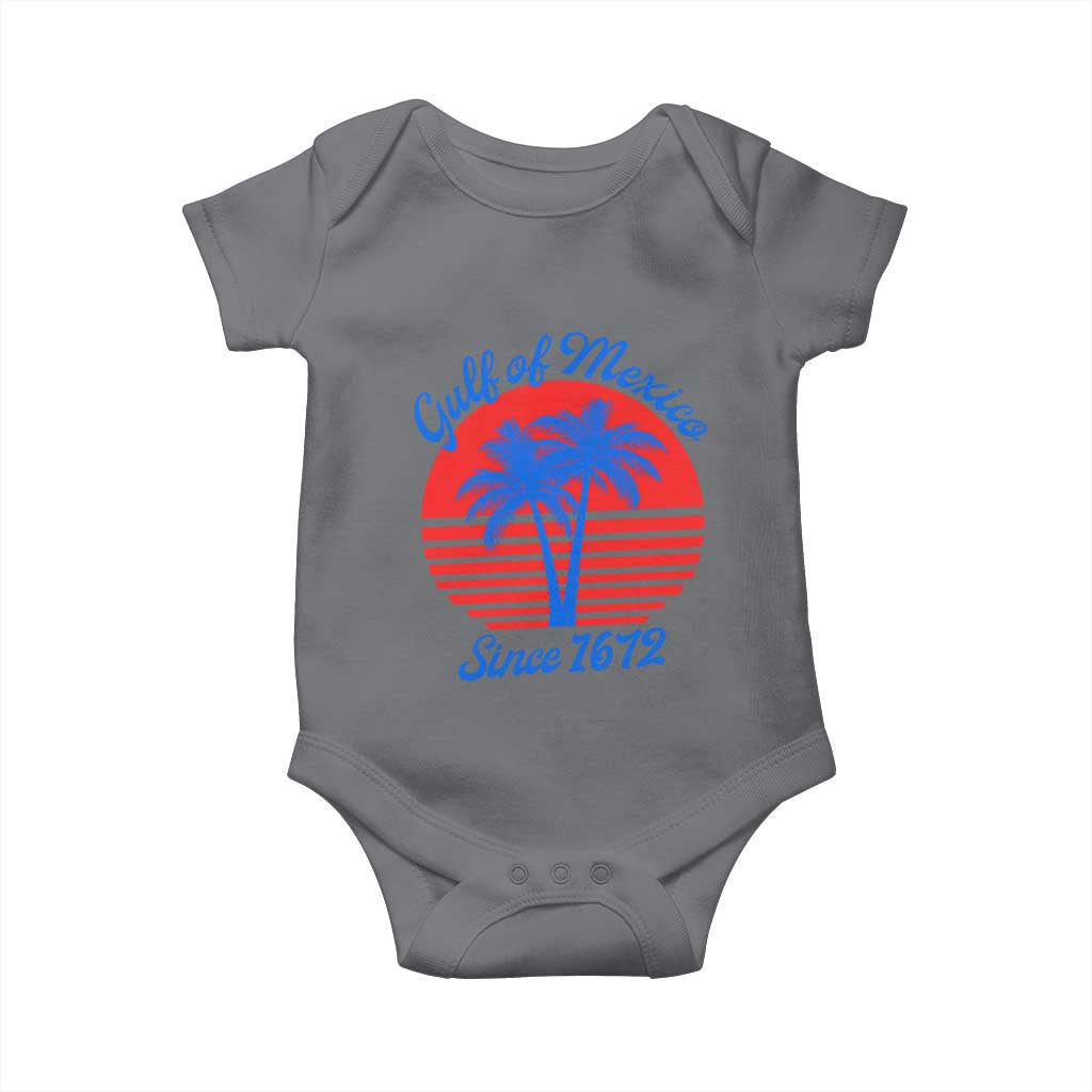 Gulf of Mexico Baby Onesie Since 1672 Retro Vintage 70s TS10 Charcoal Print Your Wear