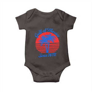 Gulf of Mexico Baby Onesie Since 1672 Retro Vintage 70s TS10 Dark Chocolate Print Your Wear