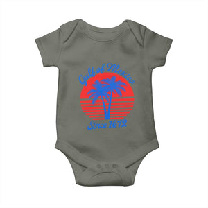 Gulf of Mexico Baby Onesie Since 1672 Retro Vintage 70s TS10 Military Green Print Your Wear