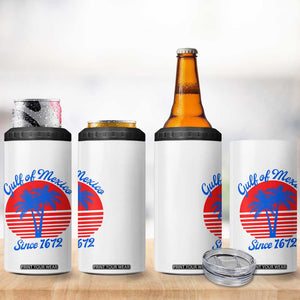 Gulf of Mexico 4 in 1 Can Cooler Tumbler Since 1672 Retro Vintage 70s TS10 Print Your Wear