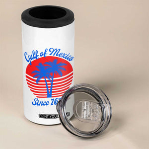 Gulf of Mexico 4 in 1 Can Cooler Tumbler Since 1672 Retro Vintage 70s TS10 Print Your Wear