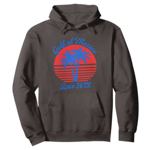 Gulf of Mexico Hoodie Since 1672 Retro Vintage 70s TS10 Dark Chocolate Print Your Wear