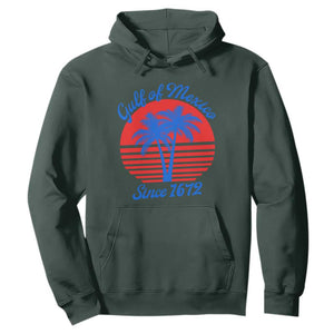 Gulf of Mexico Hoodie Since 1672 Retro Vintage 70s TS10 Dark Forest Green Print Your Wear