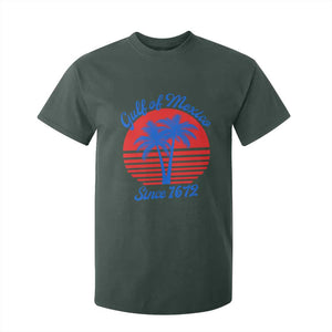 Gulf of Mexico T Shirt For Kid Since 1672 Retro Vintage 70s TS10 Dark Forest Green Print Your Wear