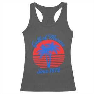Gulf of Mexico Racerback Tank Top Since 1672 Retro Vintage 70s TS10 Dark Heather Print Your Wear