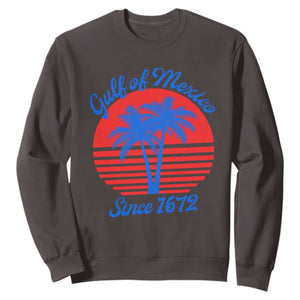 Gulf of Mexico Sweatshirt Since 1672 Retro Vintage 70s TS10 Dark Chocolate Print Your Wear