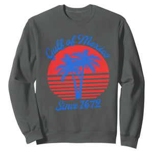 Gulf of Mexico Sweatshirt Since 1672 Retro Vintage 70s TS10 Dark Heather Print Your Wear