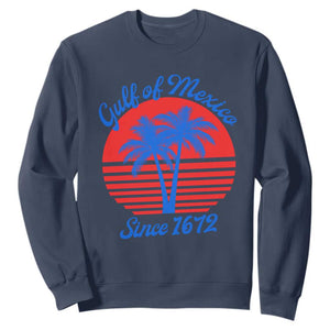 Gulf of Mexico Sweatshirt Since 1672 Retro Vintage 70s TS10 Navy Print Your Wear