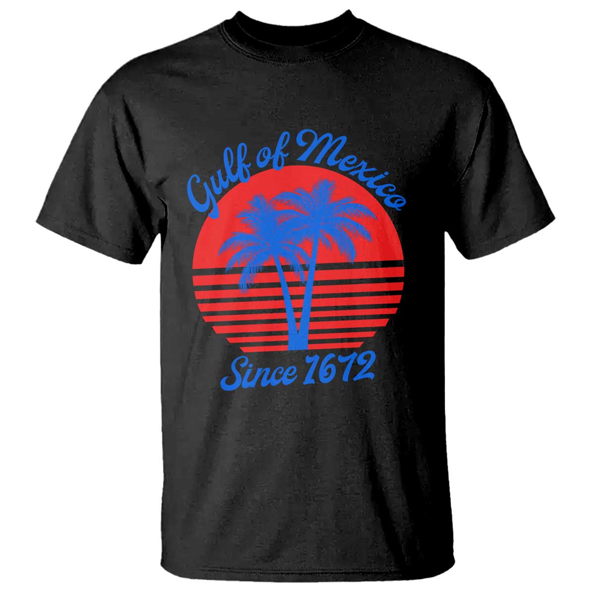 Gulf of Mexico T Shirt Since 1672 Retro Vintage 70s TS10 Black Print Your Wear