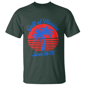 Gulf of Mexico T Shirt Since 1672 Retro Vintage 70s TS10 Dark Forest Green Print Your Wear