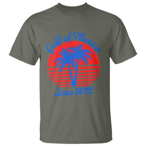 Gulf of Mexico T Shirt Since 1672 Retro Vintage 70s TS10 Military Green Print Your Wear