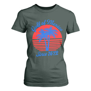 Gulf of Mexico T Shirt For Women Since 1672 Retro Vintage 70s TS10 Dark Forest Green Print Your Wear